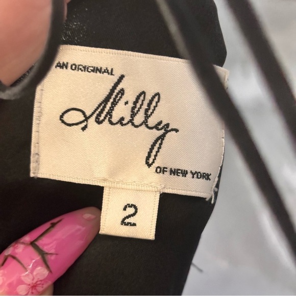 Milly silk gold dress size 2 - Picture 6 of 14